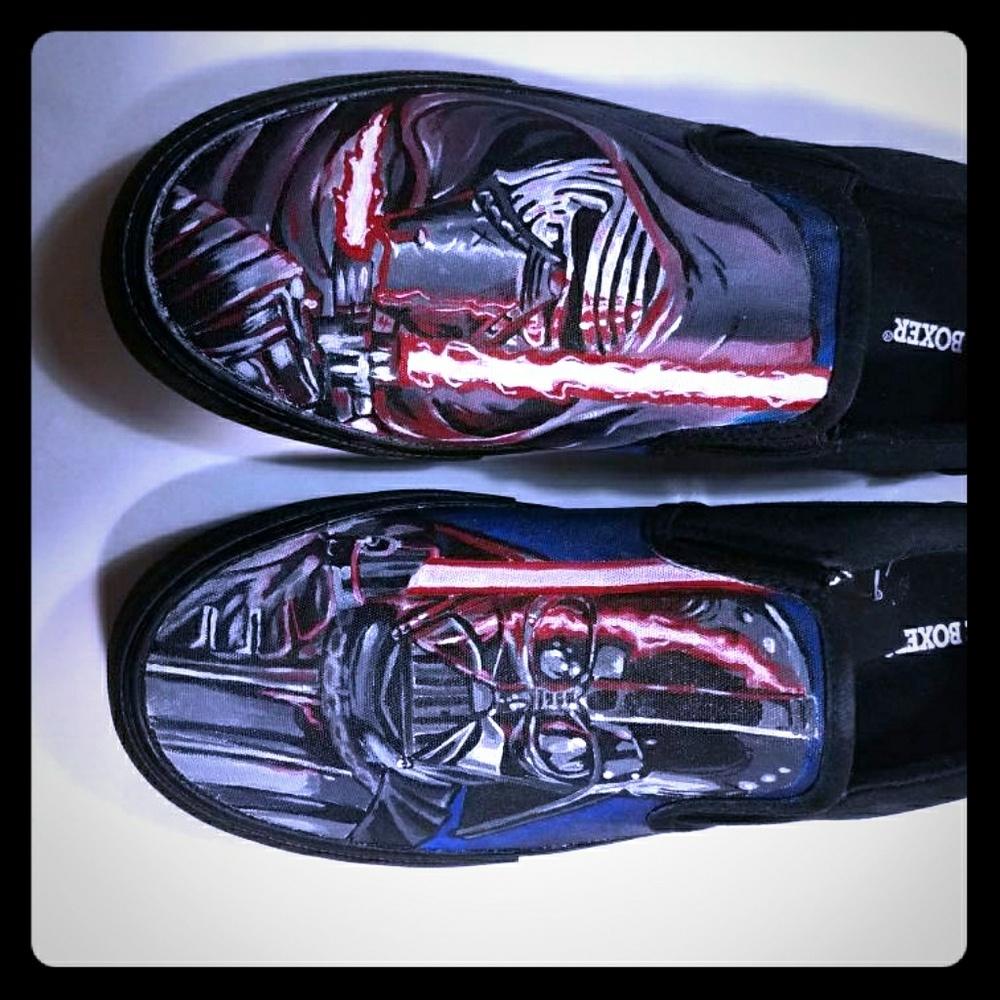 Sith Lord custom painted shoes